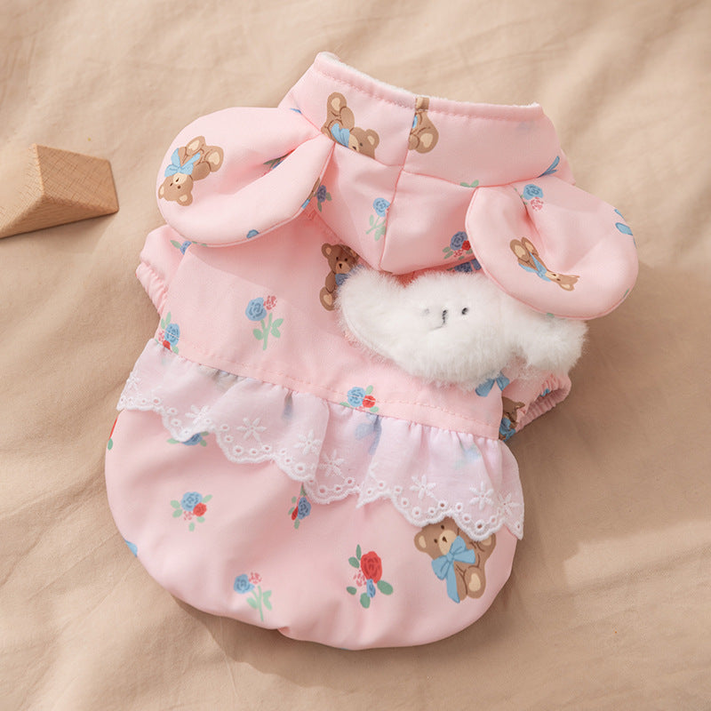 Cat Clothes, Bear Two-legged Cotton-padded Clothes For Kittens